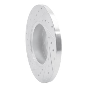 Volkswagen EuroVan Brake Rotor (1) - Front Right - R1 Concepts - Drilled & Slotted - Silver - `96-`00